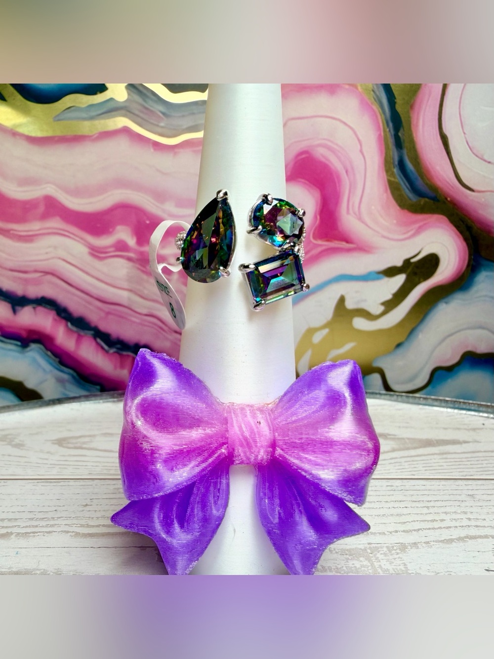 Bomb Party Ring- Alexandrite on Rhodium “She’s Pure Drama” Size 8, RG16989